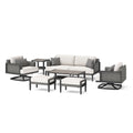 Vistano 7 Piece Sunbrella Outdoor Patio Motion Seating Set - Gray
