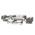 Vistano 7 Piece Sunbrella Outdoor Patio Motion Seating Set - Gray