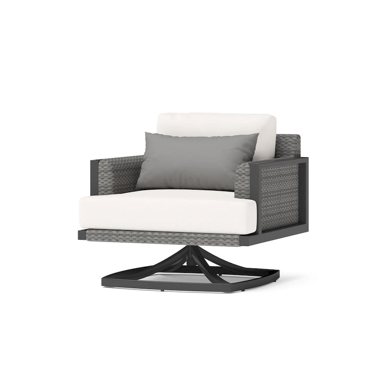 Ensemble de salon de jardin Vistano 7 pièces Sunbrella avec fauteuil inclinable - Gris