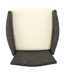 Chaises de salle à manger d'extérieur en résine tressée PE multicolore (lot de 2)