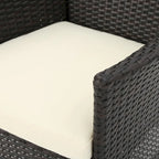 Chaises de salle à manger d'extérieur en résine tressée PE multicolore (lot de 2)