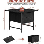 Table basse carrée de style campagnard avec 2 tiroirs pour petits espaces