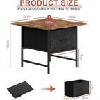 Table basse carrée de style campagnard avec 2 tiroirs pour petits espaces