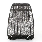 Lit de jour d'extérieur en osier avec auvent et coussins résistants à l'eau