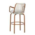 Christopher Knight Home - Tabourets de bar Jordan modernes en rotin tressé avec dossier et accoudoirs, lot de 2