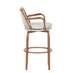 Christopher Knight Home - Tabourets de bar Jordan modernes en rotin tressé avec dossier et accoudoirs, lot de 2