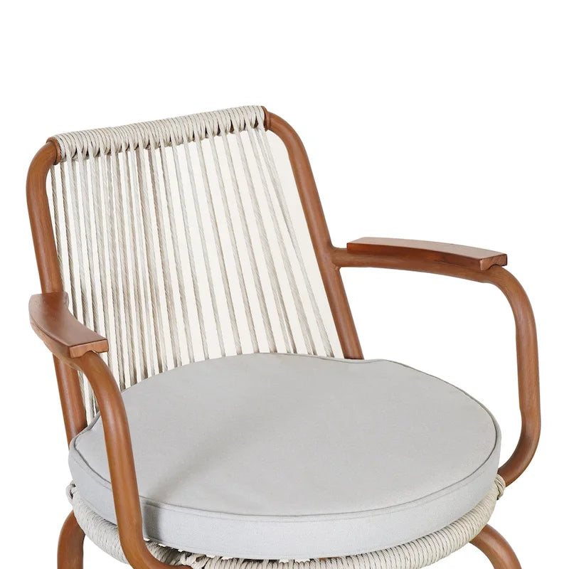 Christopher Knight Home - Tabourets de bar Jordan modernes en rotin tressé avec dossier et accoudoirs, lot de 2