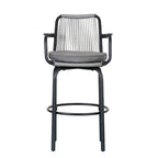 Christopher Knight Home - Tabourets de bar Jordan modernes en rotin tressé avec dossier et accoudoirs, lot de 2