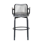 Christopher Knight Home - Tabourets de bar Jordan modernes en rotin tressé avec dossier et accoudoirs, lot de 2