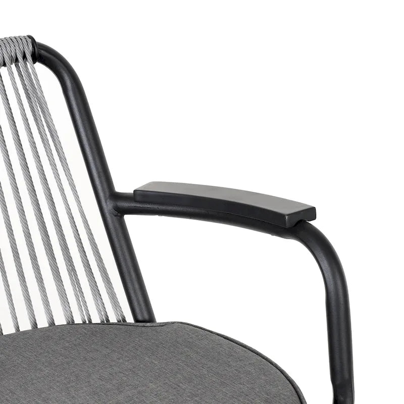 Christopher Knight Home - Tabourets de bar Jordan modernes en rotin tressé avec dossier et accoudoirs, lot de 2