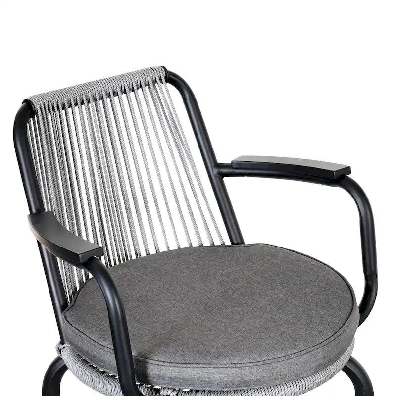 Christopher Knight Home - Tabourets de bar Jordan modernes en rotin tressé avec dossier et accoudoirs, lot de 2