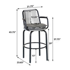 Christopher Knight Home - Tabourets de bar Jordan modernes en rotin tressé avec dossier et accoudoirs, lot de 2