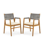 Ensemble de salle à manger d'extérieur 5 pièces en bois d'acacia Captef par Christopher Knight Home