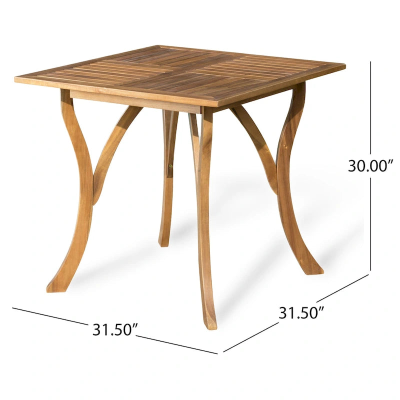 Ensemble de salle à manger d'extérieur 5 pièces en bois d'acacia Captef par Christopher Knight Home