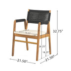 Ensemble de salle à manger d'extérieur 5 pièces en bois d'acacia Captef par Christopher Knight Home