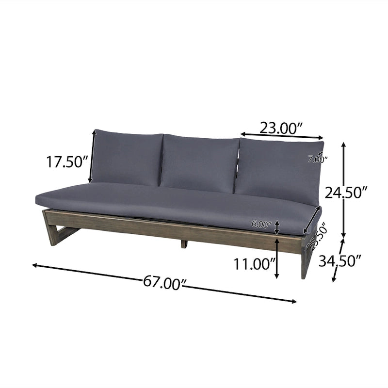 Christopher Knight Home - Ensemble canapé de jardin Sherwood en acacia avec table basse