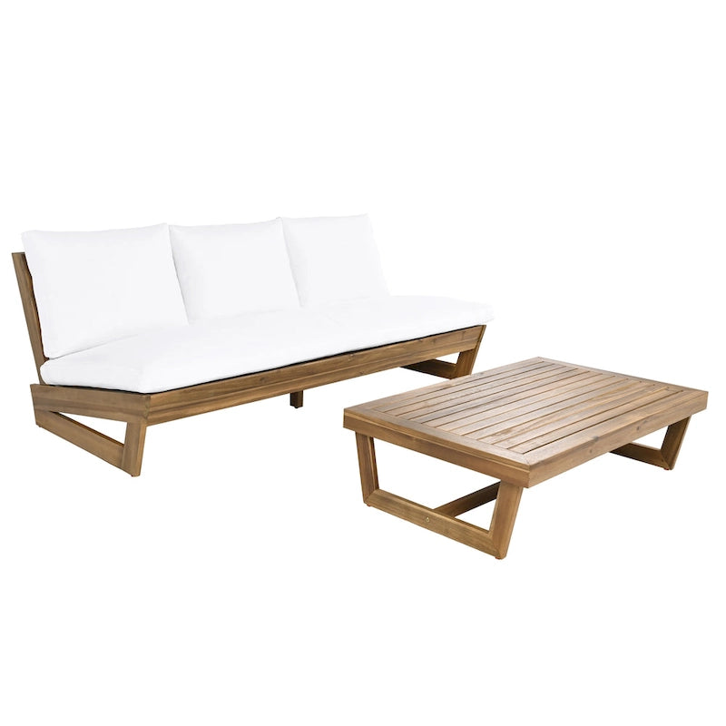 Christopher Knight Home - Ensemble canapé de jardin Sherwood en acacia avec table basse