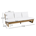 Christopher Knight Home - Ensemble canapé de jardin Sherwood en acacia avec table basse