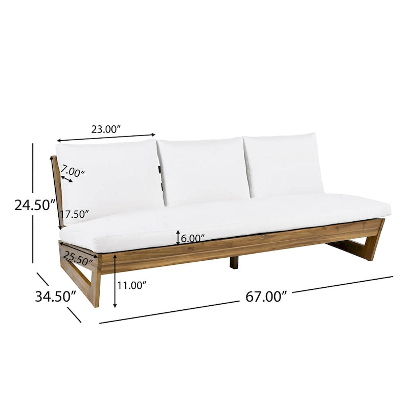 Christopher Knight Home - Ensemble canapé de jardin Sherwood en acacia avec table basse