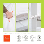 GDFStudio - Ensemble de salle à manger d'extérieur 7 pièces en aluminium blanc mat et grisâtre avec coussins Sunbrella