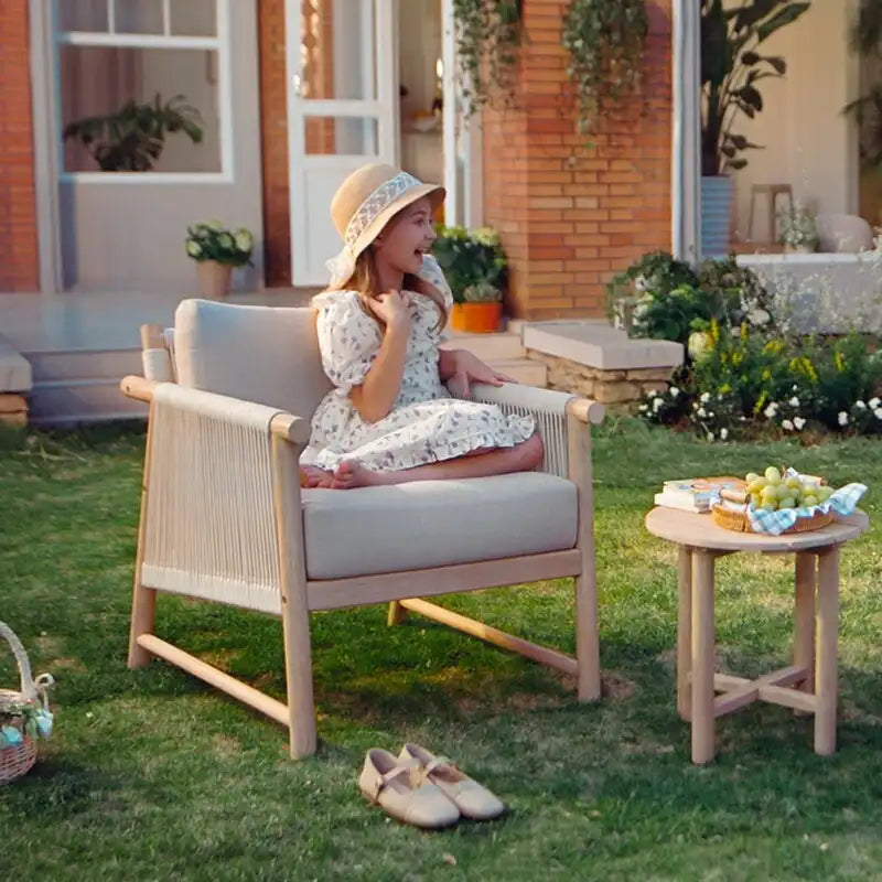 Ensemble bistro Lynn 3 pièces en bois pour patio extérieur