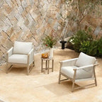 Ensemble bistro Lynn 3 pièces en bois pour patio extérieur