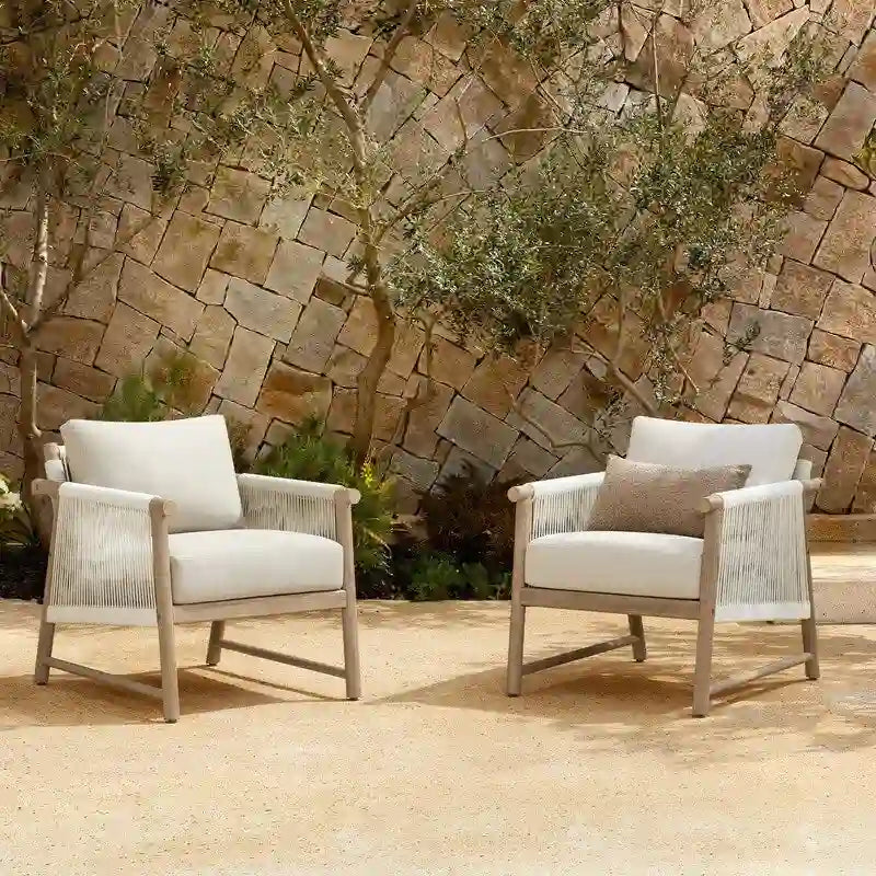 Ensemble bistro Lynn 3 pièces en bois pour patio extérieur