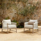 Ensemble bistro Lynn 3 pièces en bois pour patio extérieur