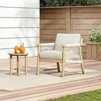 Ensemble bistro Lynn 3 pièces en bois pour patio extérieur