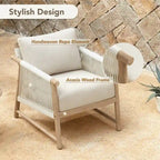 Ensemble bistro Lynn 3 pièces en bois pour patio extérieur