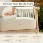 Ensemble bistro Lynn 3 pièces en bois pour patio extérieur