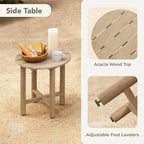 Ensemble bistro Lynn 3 pièces en bois pour patio extérieur