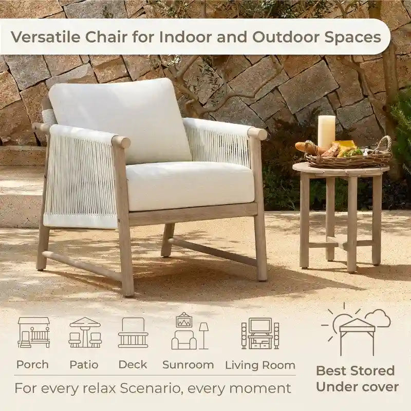 Ensemble bistro Lynn 3 pièces en bois pour patio extérieur