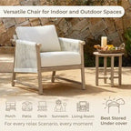 Ensemble bistro Lynn 3 pièces en bois pour patio extérieur