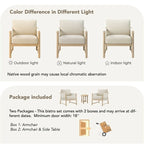 Ensemble bistro Lynn 3 pièces en bois pour patio extérieur