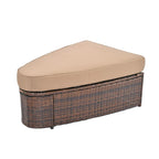 Ensemble de canapé d'angle modulable en rotin pour extérieur, 6 pièces, avec table basse et combinaison libre.