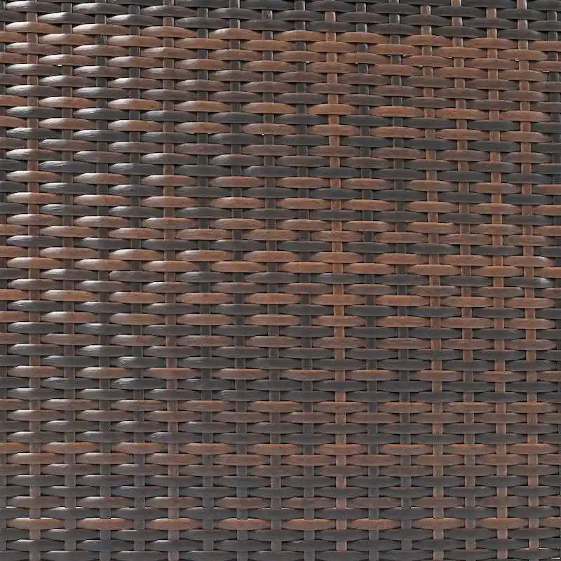 Ensemble de canapé d'angle modulable en rotin pour extérieur, 6 pièces, avec table basse et combinaison libre.