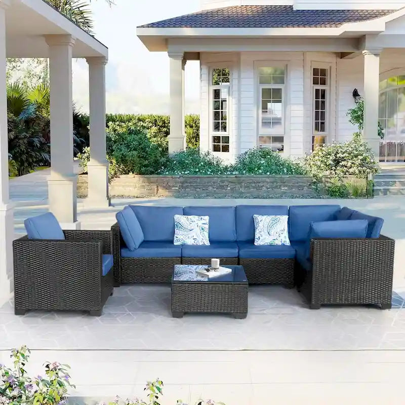 7-Piece Outdoor Set Furniture Patio Sectional Furniture Set