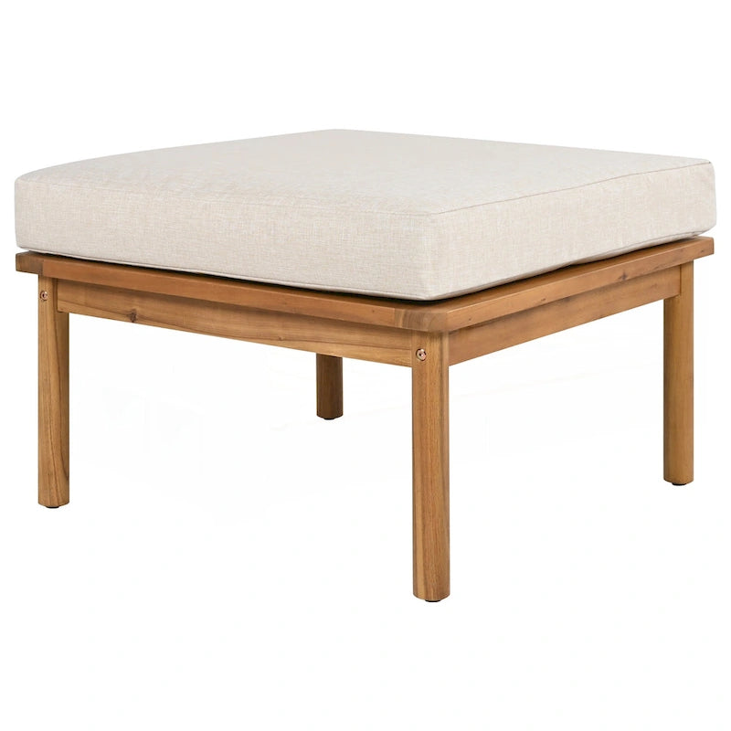 Ensemble de canapés de patio d'extérieur 4 pièces en bois d'acacia et corde