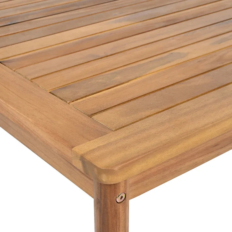 Ensemble de canapés de patio d'extérieur 4 pièces en bois d'acacia et corde