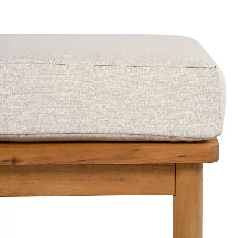 Ensemble de canapés de patio d'extérieur 4 pièces en bois d'acacia et corde