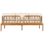 Ensemble de canapés de patio d'extérieur 4 pièces en bois d'acacia et corde