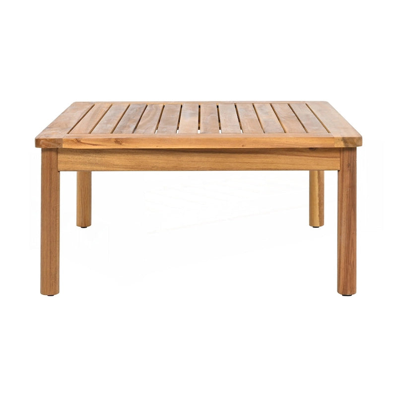 Ensemble de canapés de patio d'extérieur 4 pièces en bois d'acacia et corde