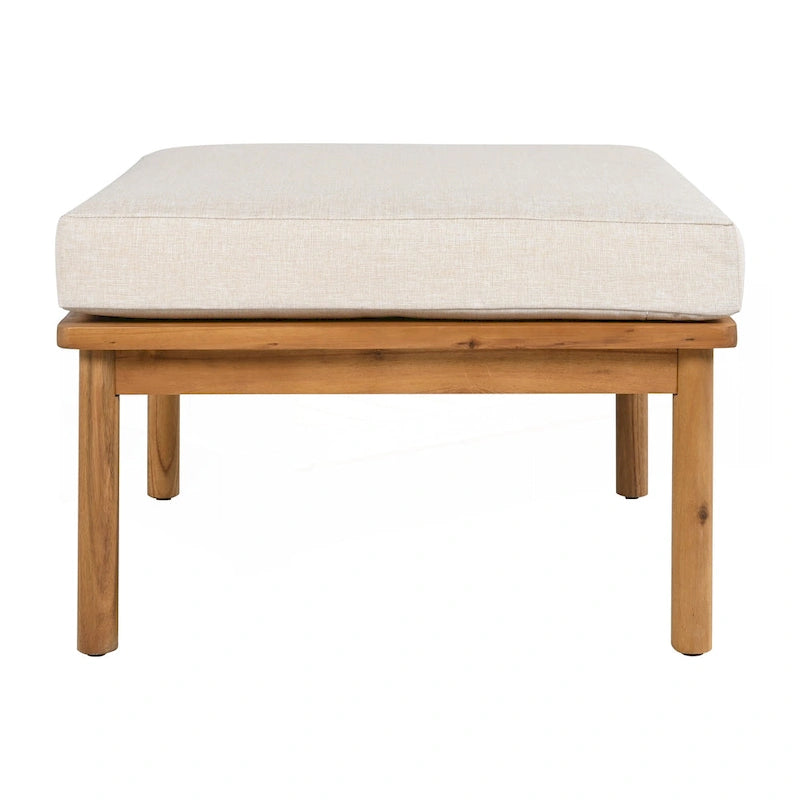 Ensemble de canapés de patio d'extérieur 4 pièces en bois d'acacia et corde