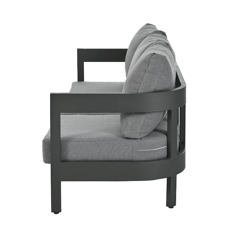 Ensemble de canapé d'extérieur moderne Roomfitters avec table, mobilier de patio multi-personnes pour jardin, cour, balcon