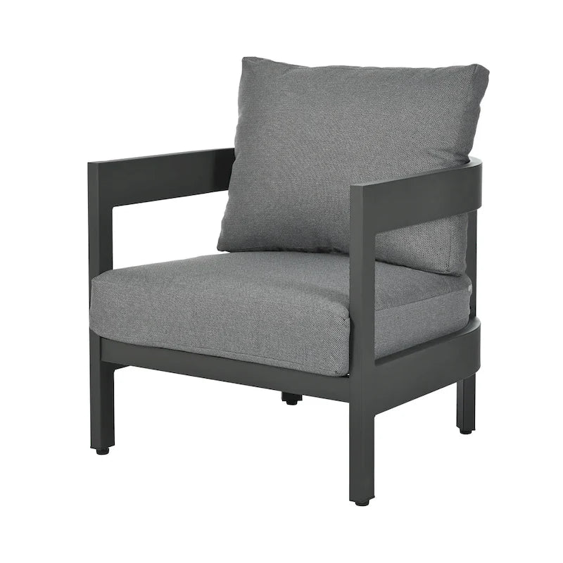 Ensemble de canapé d'extérieur moderne Roomfitters avec table, mobilier de patio multi-personnes pour jardin, cour, balcon