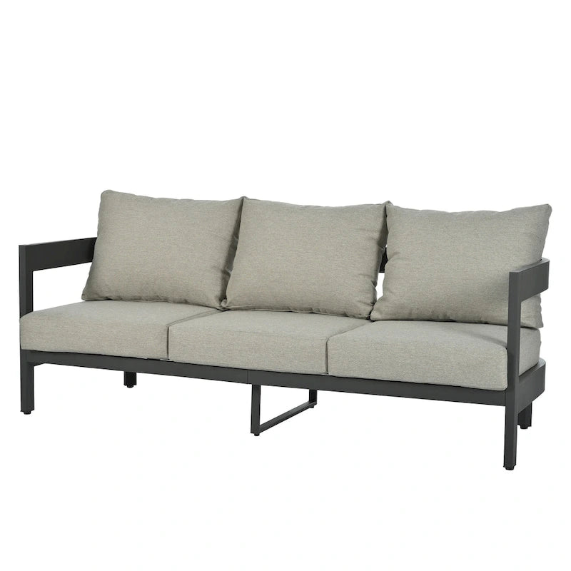 Ensemble de canapé d'extérieur moderne Roomfitters avec table, mobilier de patio multi-personnes pour jardin, cour, balcon