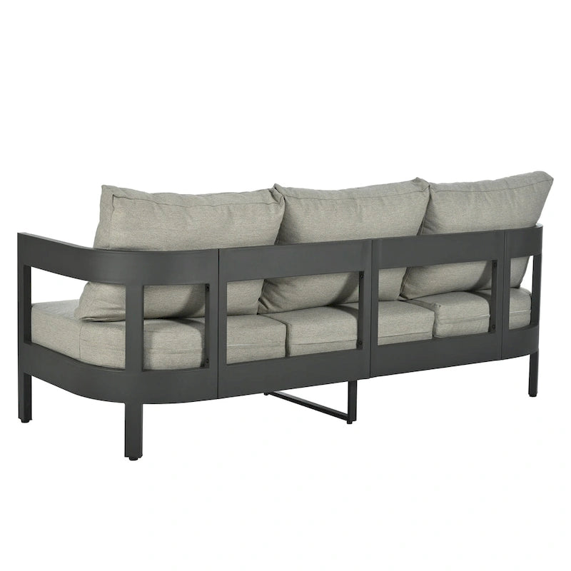 Ensemble de canapé d'extérieur moderne Roomfitters avec table, mobilier de patio multi-personnes pour jardin, cour, balcon