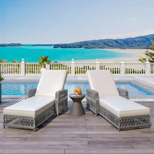 2 Pieces Long Reclining Chaise