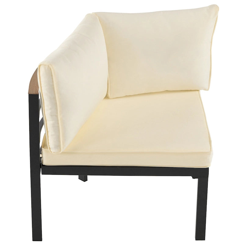 Ensemble de canapés d'angle modernes pour extérieur, salon de jardin, ensemble de conversation extérieur avec coussins